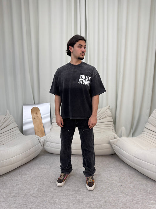 VALLEY STUDIOS T-SHIRT - WASHED BLACK
