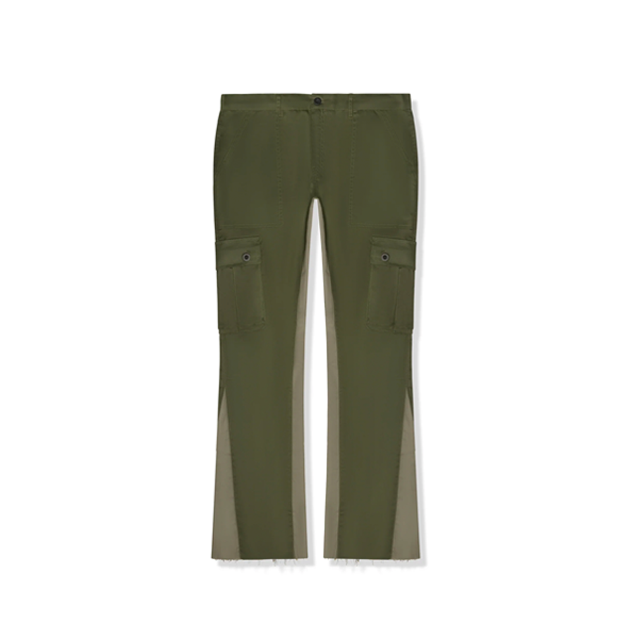 CARGO FLARE TROUSERS - KHAKI