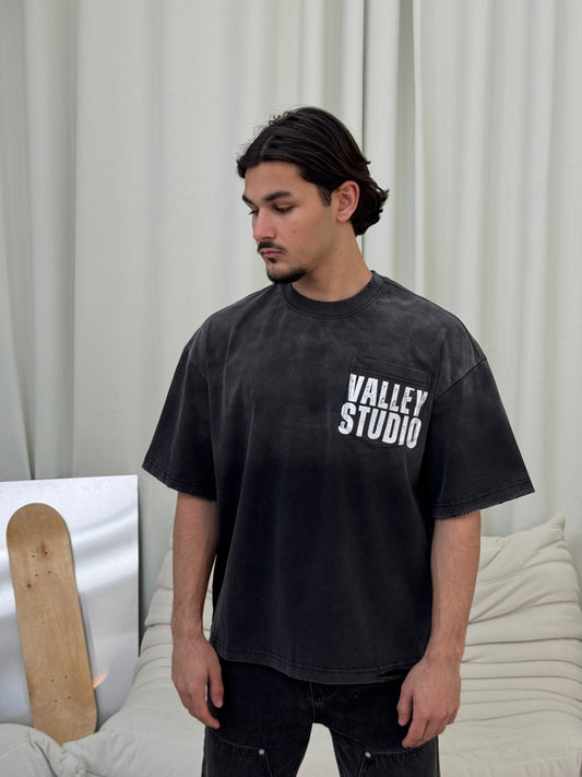 VALLEY STUDIOS T-SHIRT - WASHED BLACK