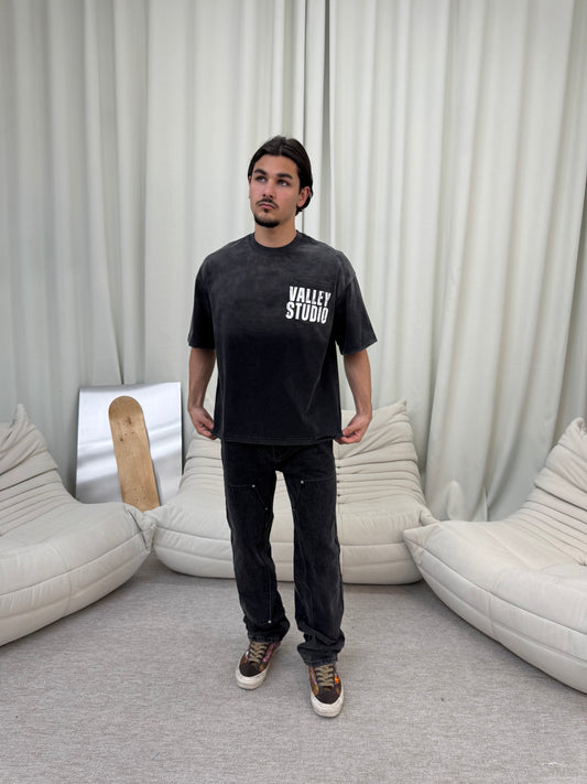 VALLEY STUDIOS T-SHIRT - WASHED BLACK