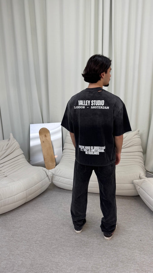 VALLEY STUDIOS T-SHIRT - WASHED BLACK
