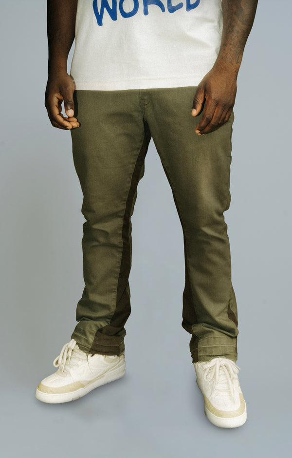 FLARE DENIM - KHAKI