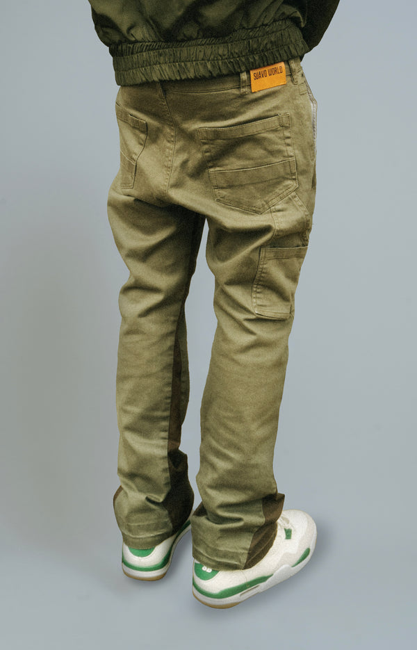 FLARE DENIM - KHAKI