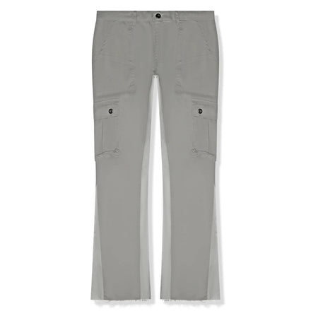 CARGO FLARE TROUSERS - GREY
