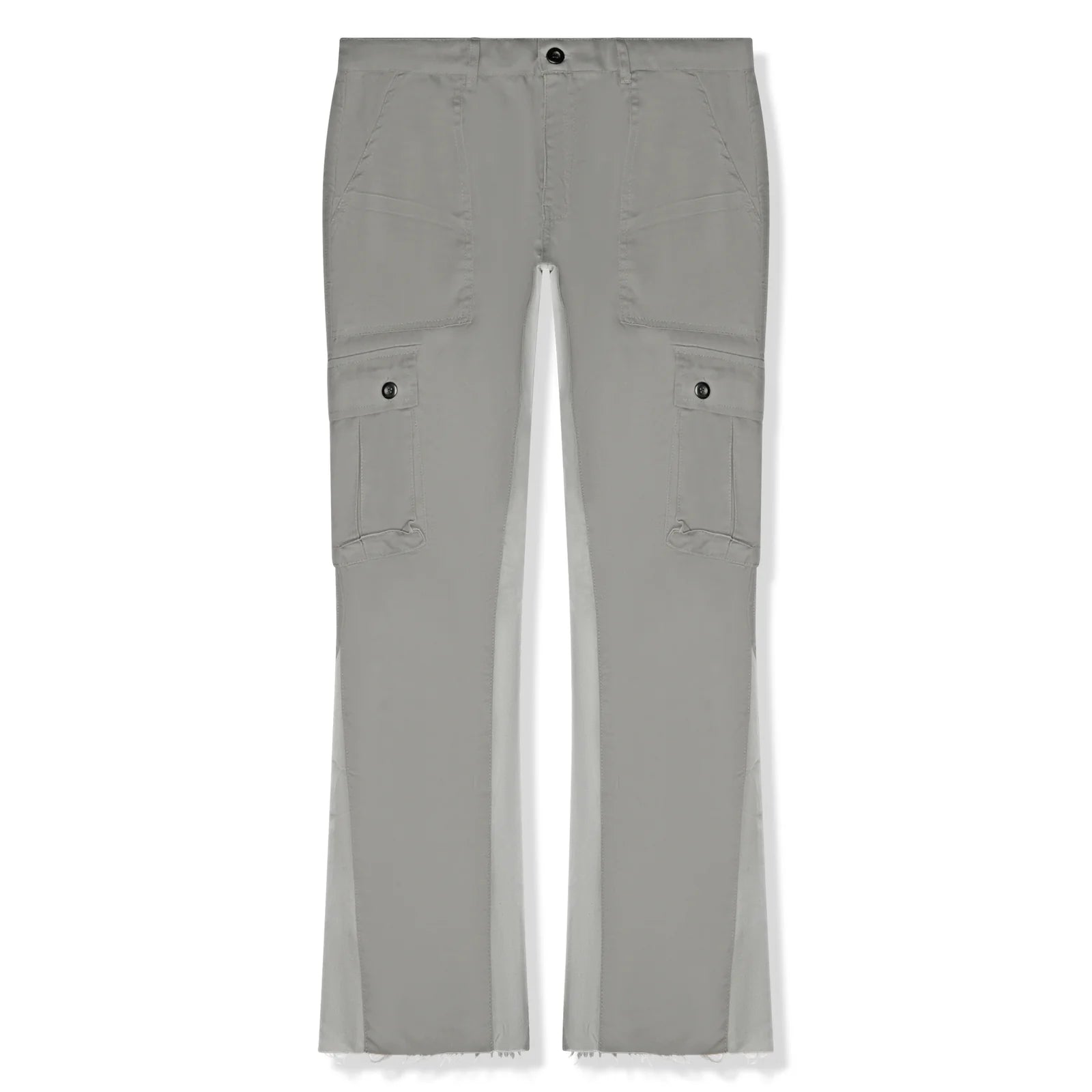 CARGO FLARE TROUSERS - GREY
