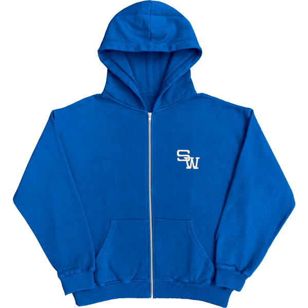 Royal blue cheap zip up sweater
