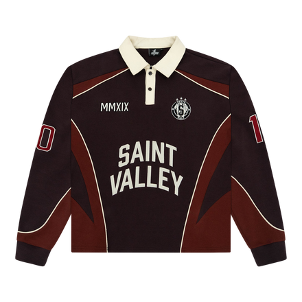 SAINT VALLEY RUGBY LONG SLEEVE POLO SHIRT