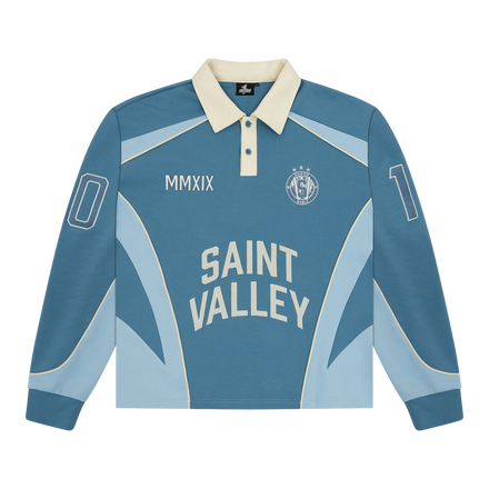 SAINT VALLEY RUGBY LONG SLEEVE POLO SHIRT