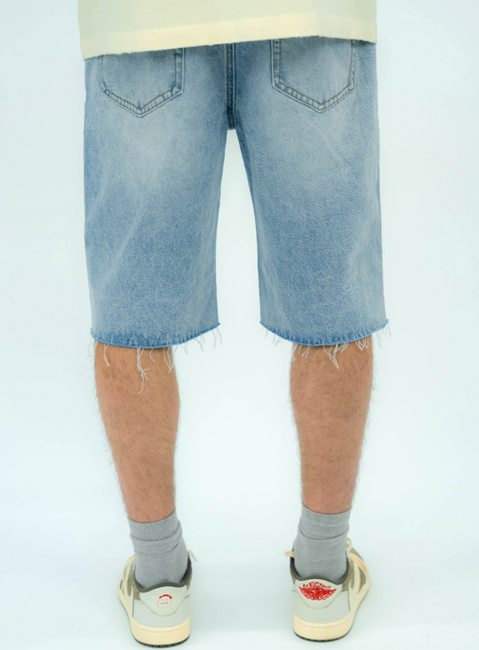 STUD DENIM JORTS