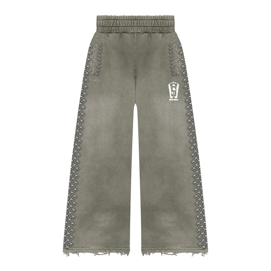 STUD ZIP SWEATPANTS