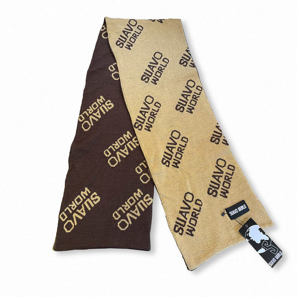 SIGNATURE SCARF - BROWN/CREAM