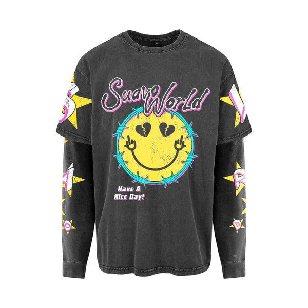 suavo world vday t shirt  f vday  v day tshirt  vday  graphic t shirt  graphic tee  graphic  have a nice day t shirt  have a nice day  layered long sleeve  layered  long sleeve  longsleeve  long  top  tees  tee  t-shirts  t-shirt  suavo world t-shirt  suavo t shirt  mens top  black top  black