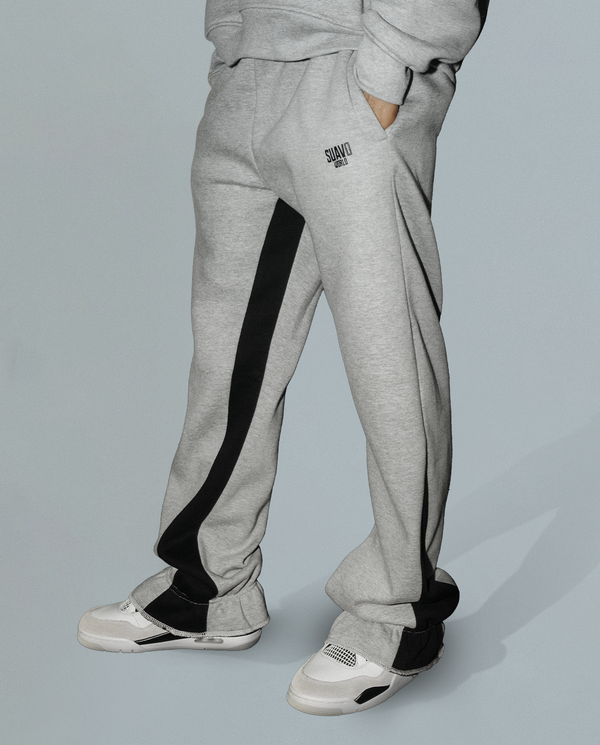 FLARE SWEATPANTS HEATHER GREY