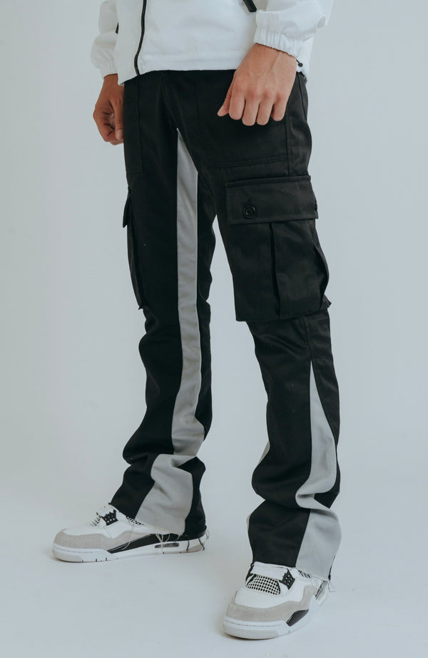 Flared cargo trousers