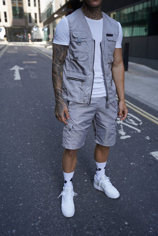 TACTICAL CARGO SHORTS GREY