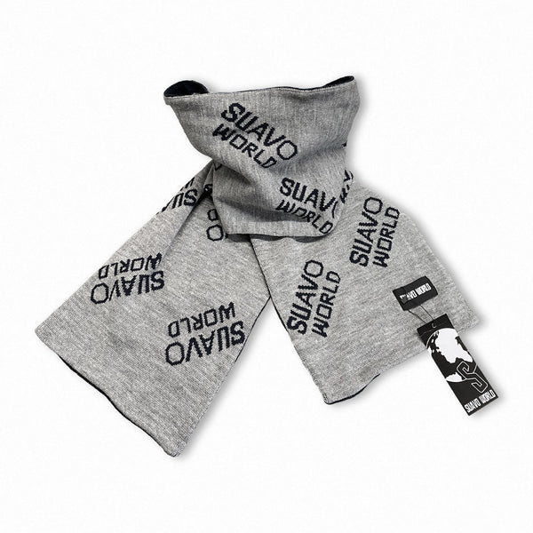 SIGNATURE SCARF - NAVY/GREY