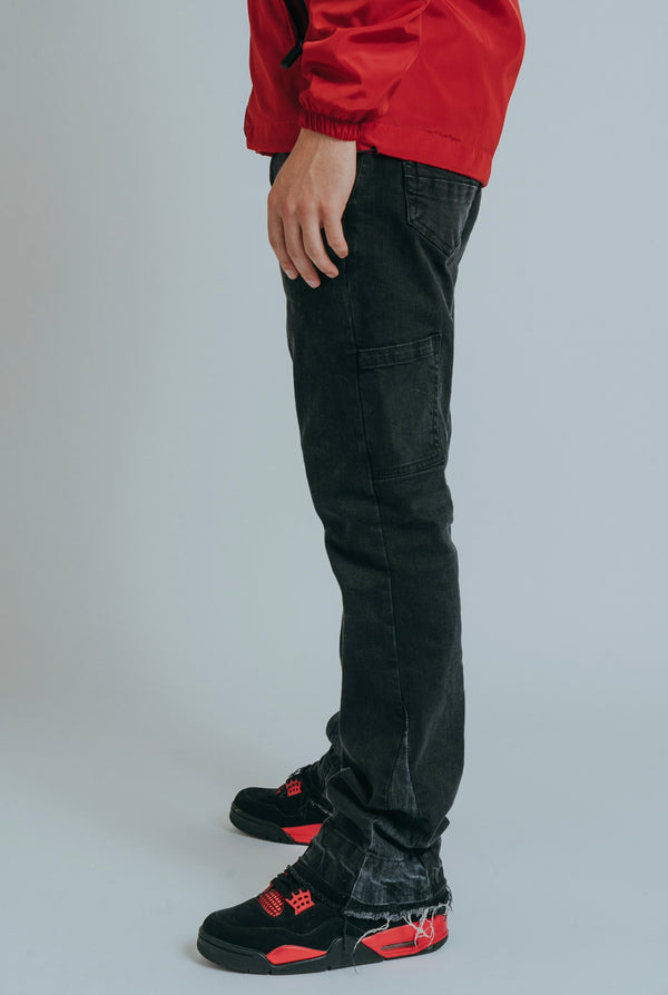 FLARE DENIM - WASHED BLACK