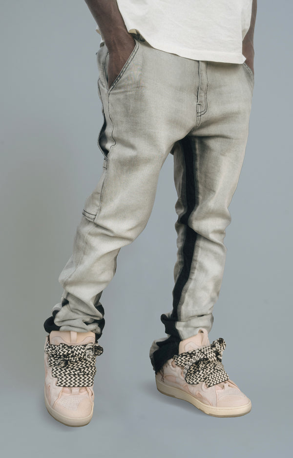 FLARE DENIM - GREY
