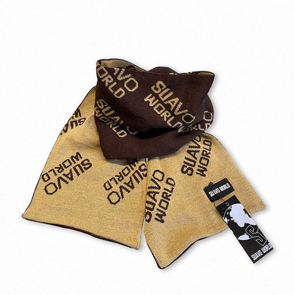 SIGNATURE SCARF - BROWN/CREAM