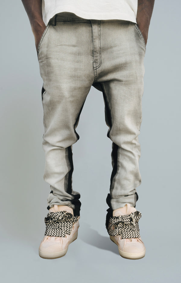 FLARE DENIM - GREY