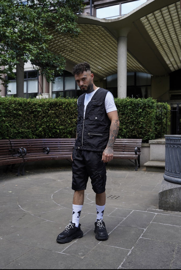 TACTICAL CARGO SHORTS BLACK